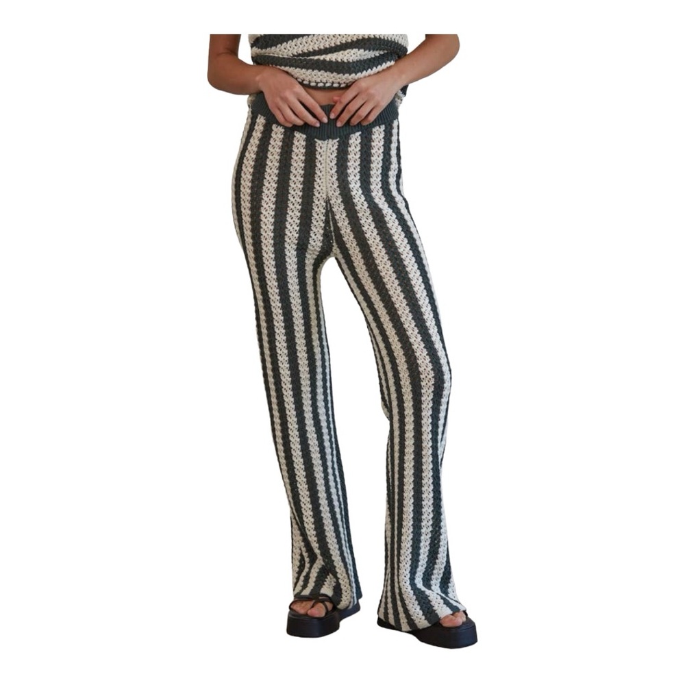 Knit Cotton Sweater Crochet Pants
